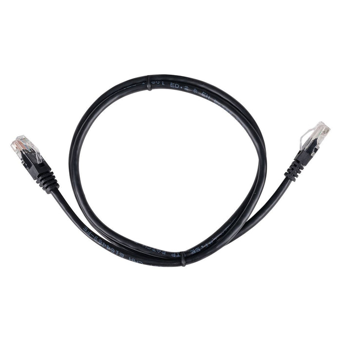 DYNAMIX 1m Cat5e Black UTP Patch Lead (T568A Specification) 100MHz 24AWG Slimlin