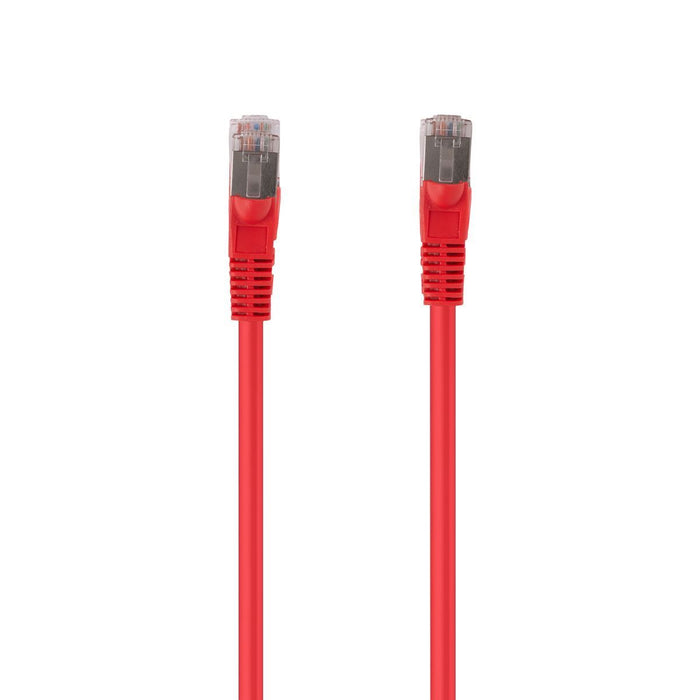 DYNAMIX 0.3m Cat6A S/FTP Red Slimline Shielded 10G Patch Lead. 26AWG (Cat6 Augme