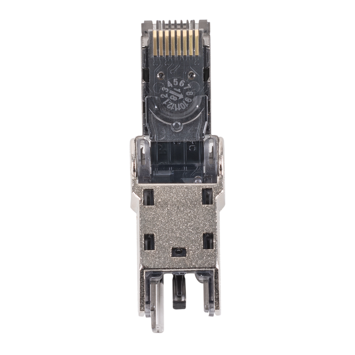 DYNAMIX RJ45 STP Cat6A 10G Tooless Flexible Plug. Works with both solid and stra
