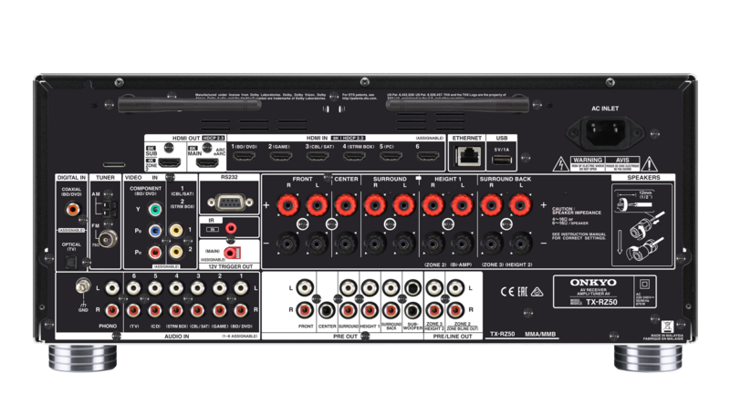 ONKYO 9.2 CH Home theatre receiver. 3 zones; 2 zone HDMI. Main HDMI 8K.