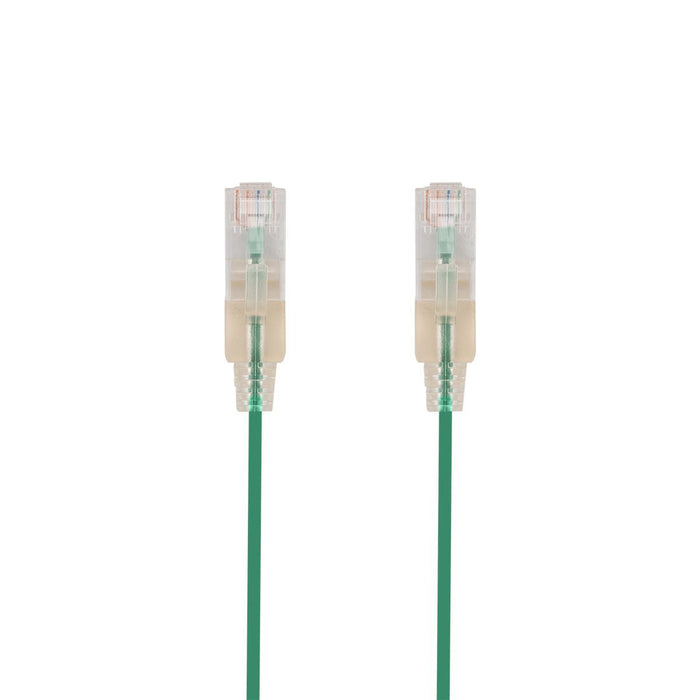 DYNAMIX 0.25m Cat6A 10G Green Ultra-Slim Component Level UTP Patch Lead (30AWG)