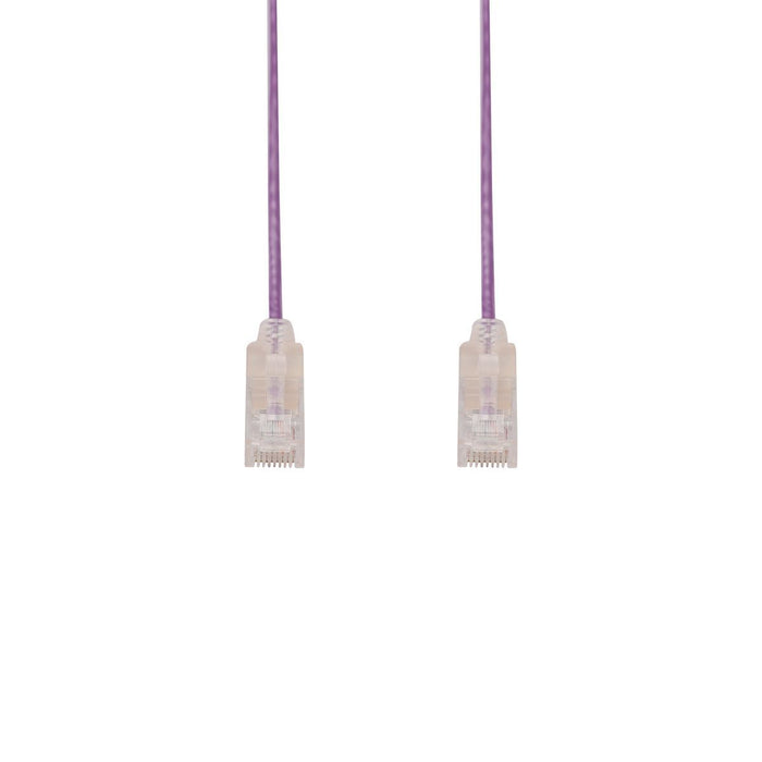 DYNAMIX 0.5m Cat6A 10G Purple Ultra-Slim Component Level UTP Patch Lead (30AWG)