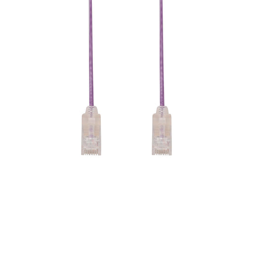 DYNAMIX 1m Cat6A 10G Purple Ultra-Slim Component Level UTP Patch Lead (30AWG) wi