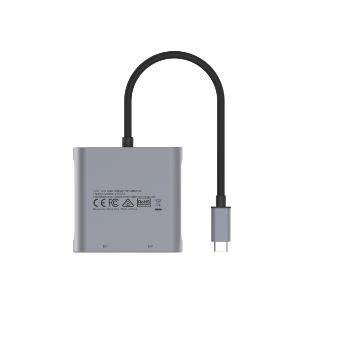 UNITEK USB-C to Dual DisplayPort 8K Adapter with MST. Supports 8K@60Hz or 4K@120