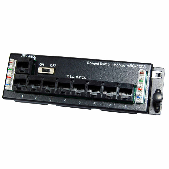 DYNAMIX 8 Port Telco Distribution Module with RJ31 Security Port. 2x IDC Port