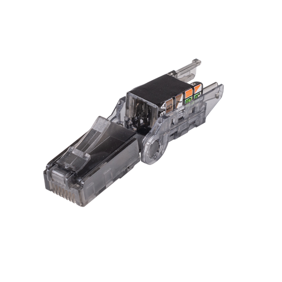 DYNAMIX RJ45 UTP Cat6A Tooless Flexible Plug, Works with both solid and stranded
