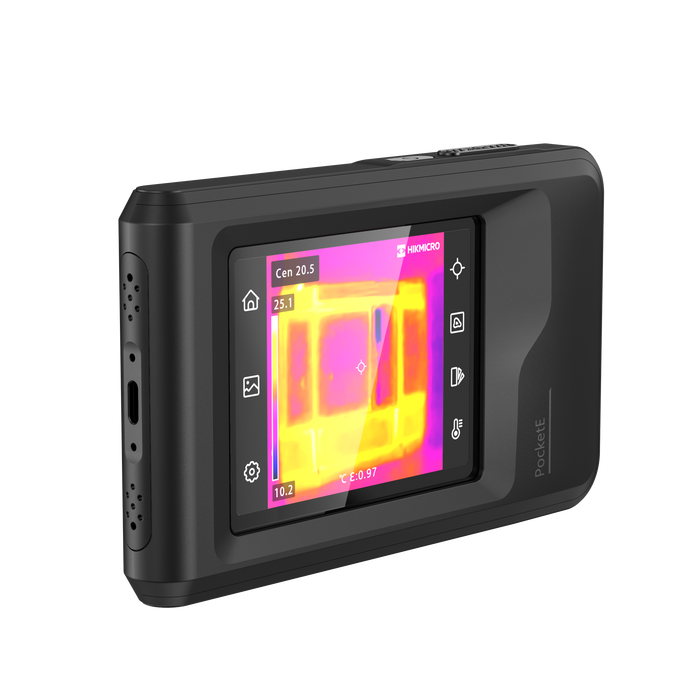 HIKMICRO PocketE Wi-Fi Thermal Imaging Camera. 3.5" LCD Touch Screen. Thermal, V