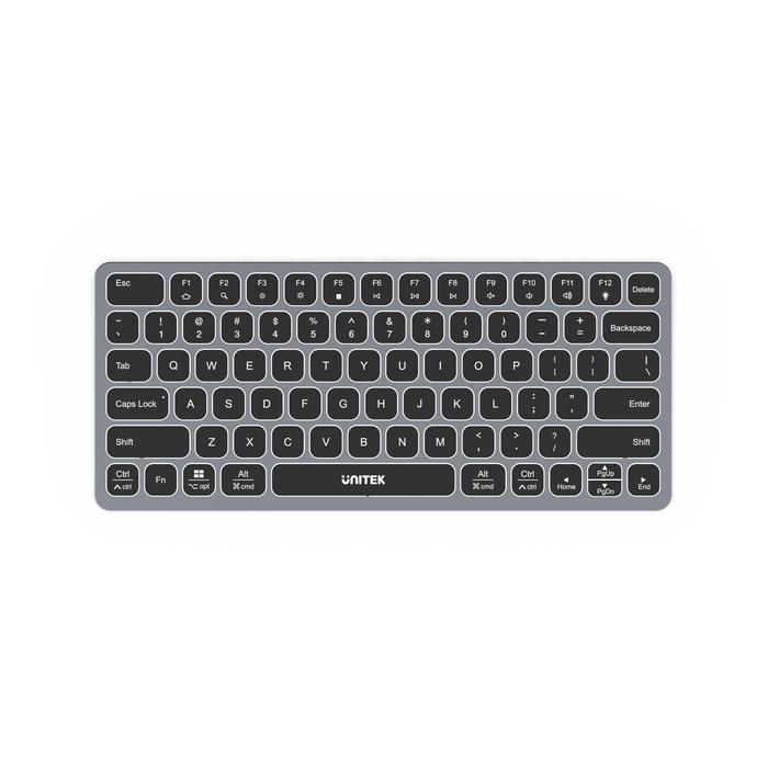 UNITEK 9-in-1 Hub with Keyboard. Back Light & Ergonomic Design. Inludes 3x USB-A