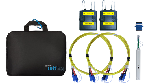 FIBERXPERT Singlemode Fiber Adapter 1310/1550nm Testing Kit. Includes 2x SM Adap