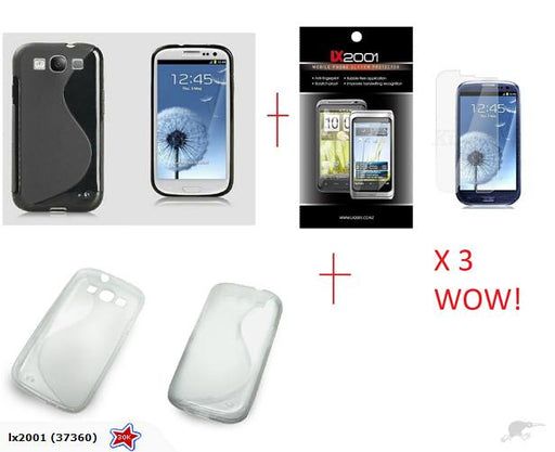 Samsung Galaxy S3 Case + Screen Protector x3