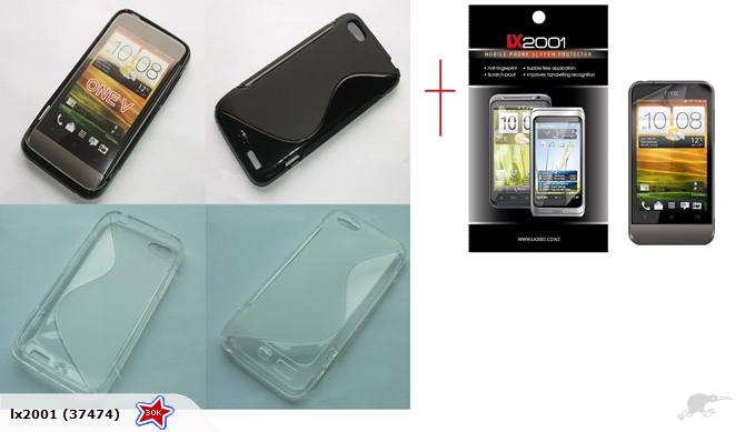 HTC ONE V TPU Case + Screen protector