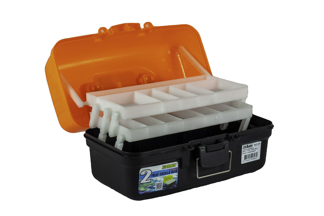 Pro Hunter Two Tray Fishing Tackle Box - Orange