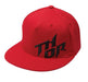 HAT THOR STACKED CURVED BILL FLEXFIT RED LARGE XL