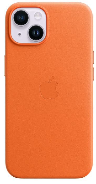 Apple iPhone 14 Plus Leather Case with MagSafe - Orange