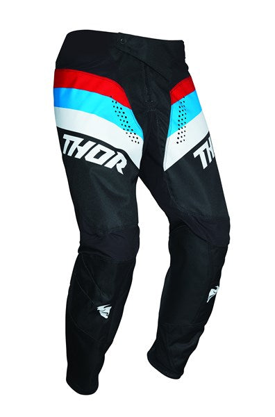 PANT THOR MX PULSE S21Y YOUTH RACER BLACK RED BLUE 26 INCH