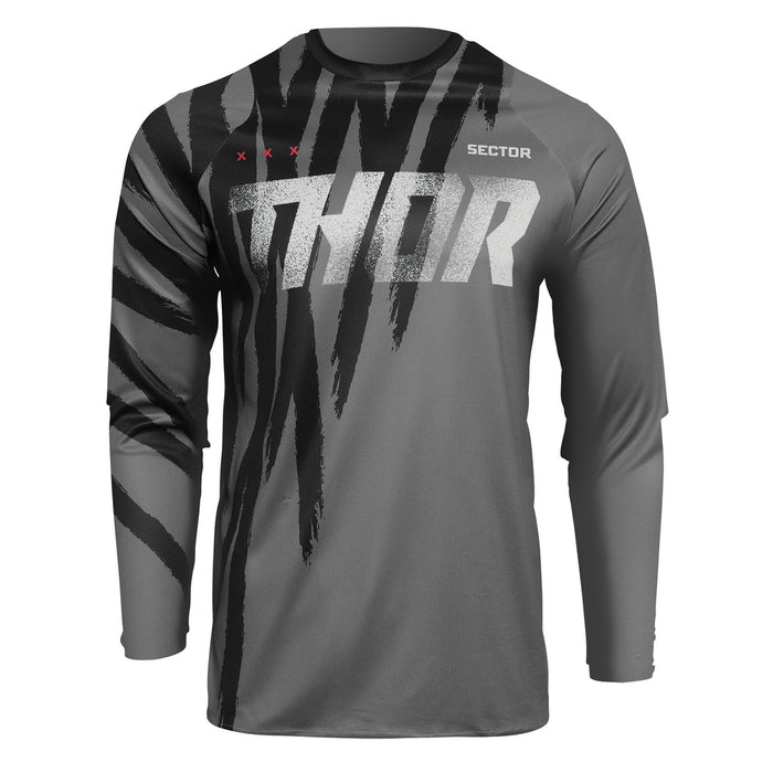 THOR MX JERSEY S22 SECTOR CHEVRON TEAR GREY/BLACK LARGE