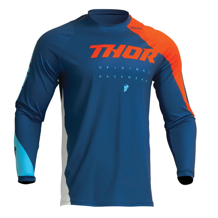 Jersey S23 Thor Mx Sector Edge Navy/Orange Large