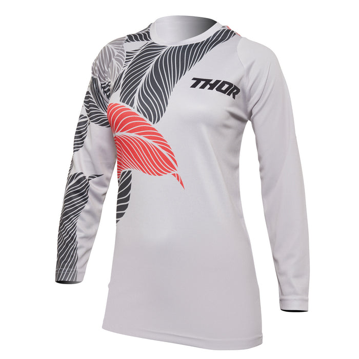 THOR MX JERSEY S22 SECTOR WOMEN URTH LIGHT GREY/CORAL LARGE