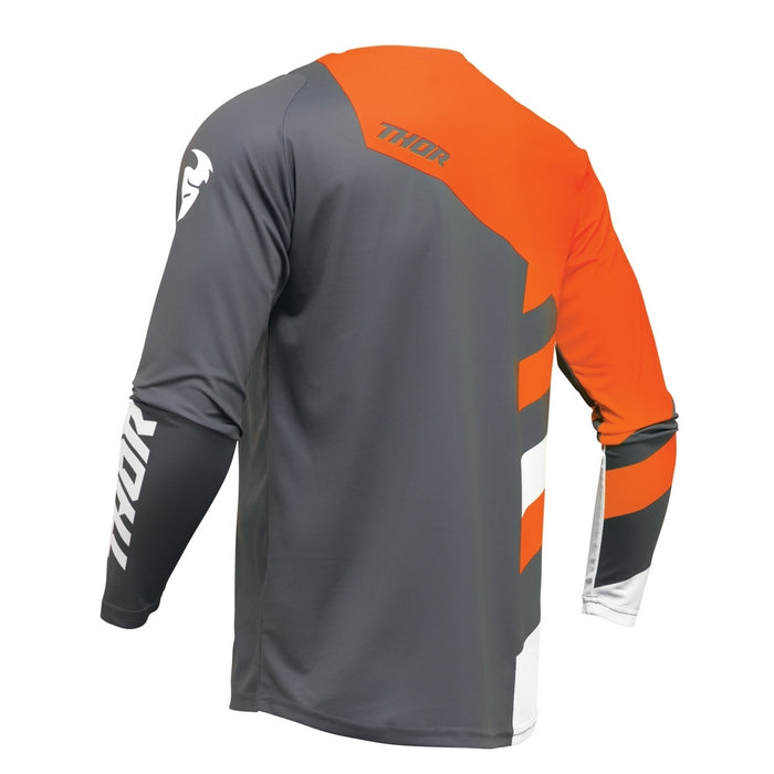 Jersey S24 Thor Mx Sector Youth Checker Charcoal/Orange Xs