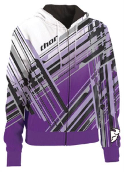 HOODY ZIP THOR STIX WOMENS PURPLE XL