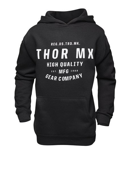 HOODY THOR MX CRAFTED BLACK YOUTH LARGE