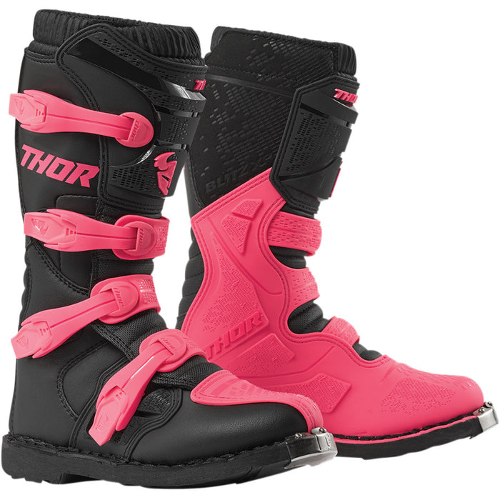 MOTORCROSS BOOTS THOR MX BLITZ XP WOMENS BLACK PINK SIZE 6