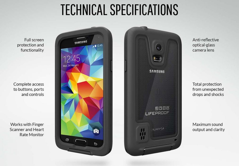 Samsung Galaxy S5 Fre LifeProof Case 16GB MicroSD