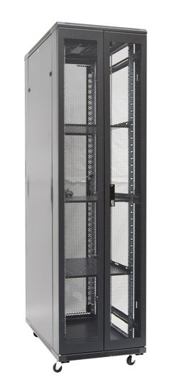 DYNAMIX 45RU Server Cabinet 500mm Deep (600 x 500 x 2210mm). Includes 3x Fixed S