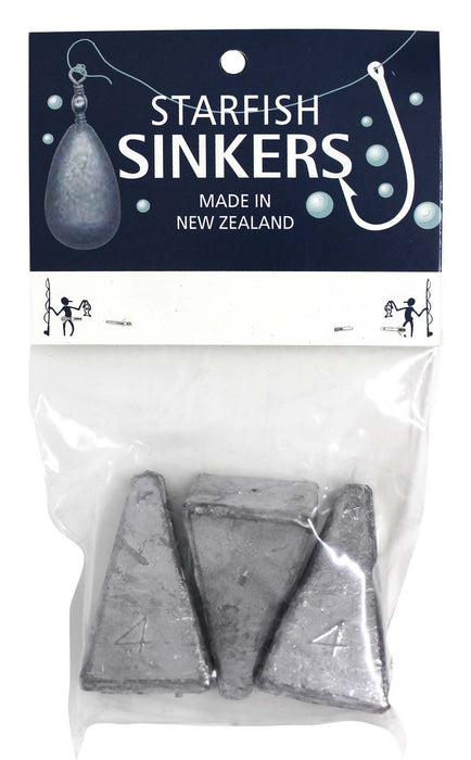 Starfish Pyramid Sinker Packet 4oz (3 per pack)