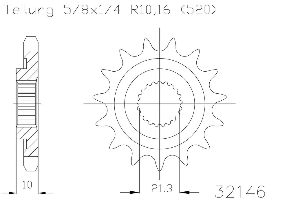 SPROCKET FRONT MOTO MASTER MADE IN HOLLAND  RMZ450 05-12 RMX450 10-14 14T