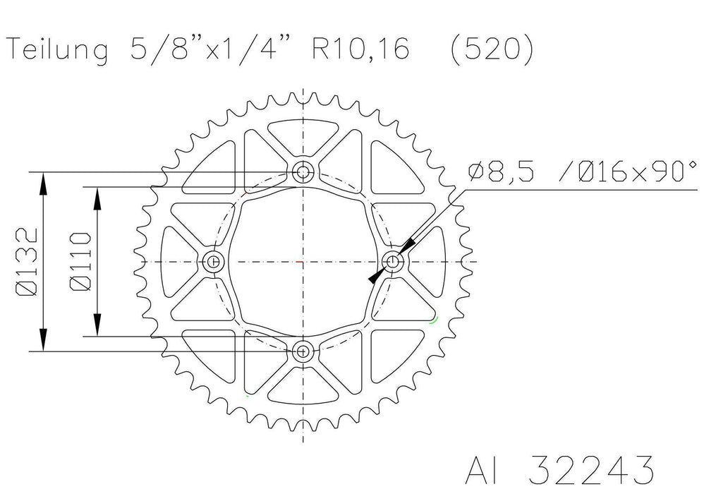 *SPROCKET MOTO MASTER ALLUMINUM REAR KTM 250 FREERIDE 14-17 350 FREERIDE 13-17 BLACK 48T