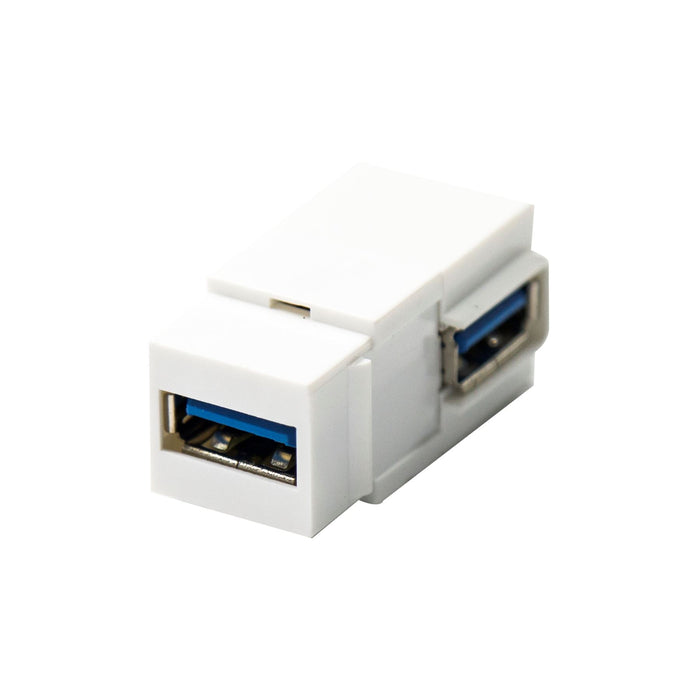 DYNAMIX USB 3.0 Keystone Jack USB Female to Right Angled USB Female Connector