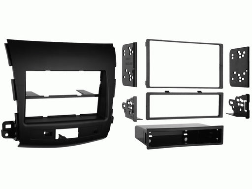 fitting kit mitsubishi outlander 2005 - 2013 din & double din (textured black)