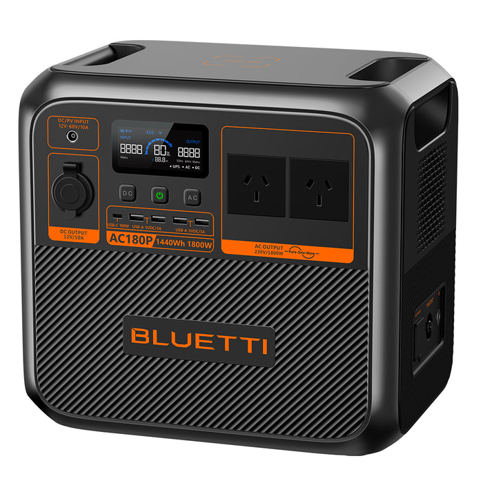 Bluetti Ac180P Home &amp; Portable Power Station | 1800W (2700W Surge) 1440Wh