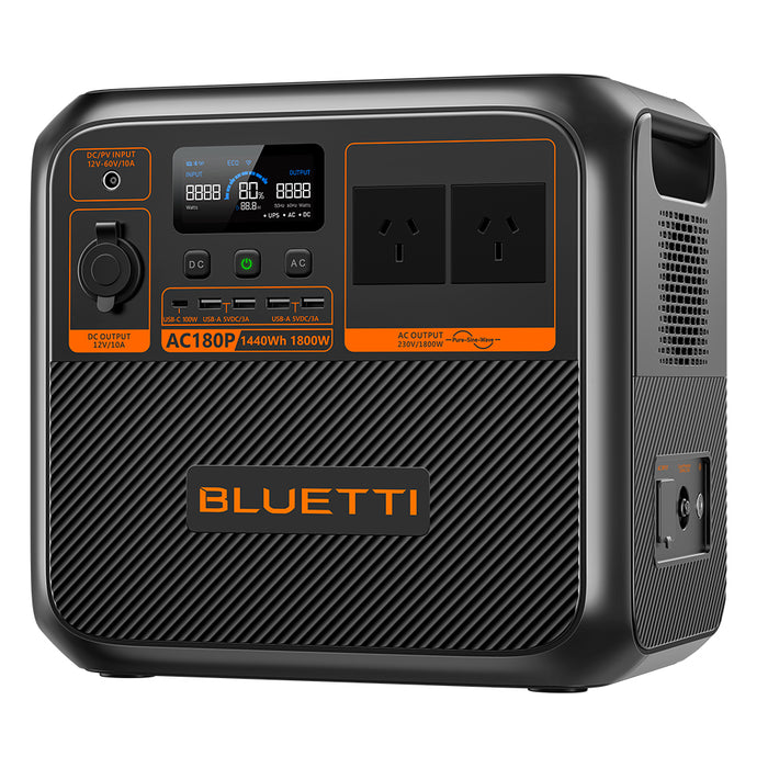 Bluetti Ac180P Home &amp; Portable Power Station | 1800W (2700W Surge) 1440Wh