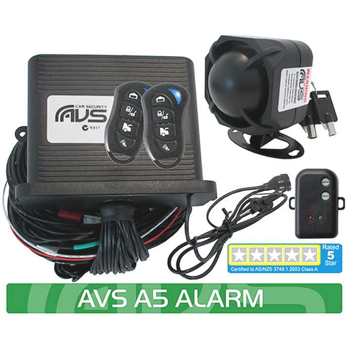 AVS A5 AS / NZS STANDARDS CERTIFIED ALARM / IMMOBILISER