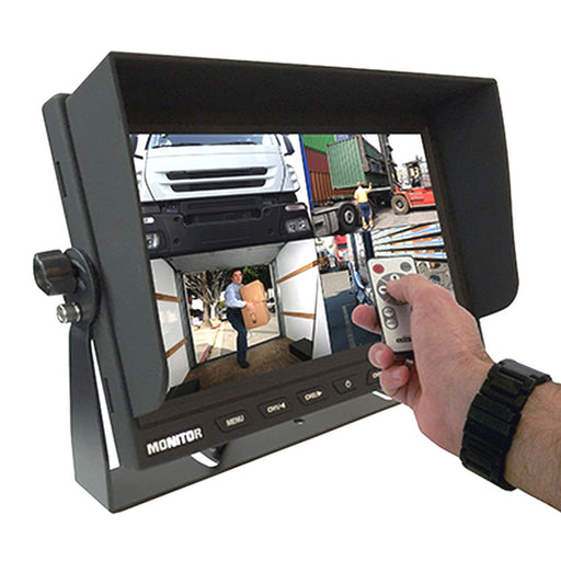 AVS RM90C-QUAD 9" DASH MOUNT 4 PIN 12-24 VOLT LCD MONITOR WITH QUAD VIEW