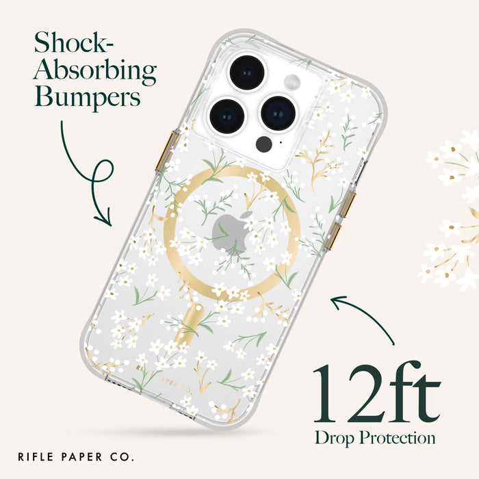 Casemate iPhone 15 Pro Rifle Paper Co. Petite Fleurs MagSafe