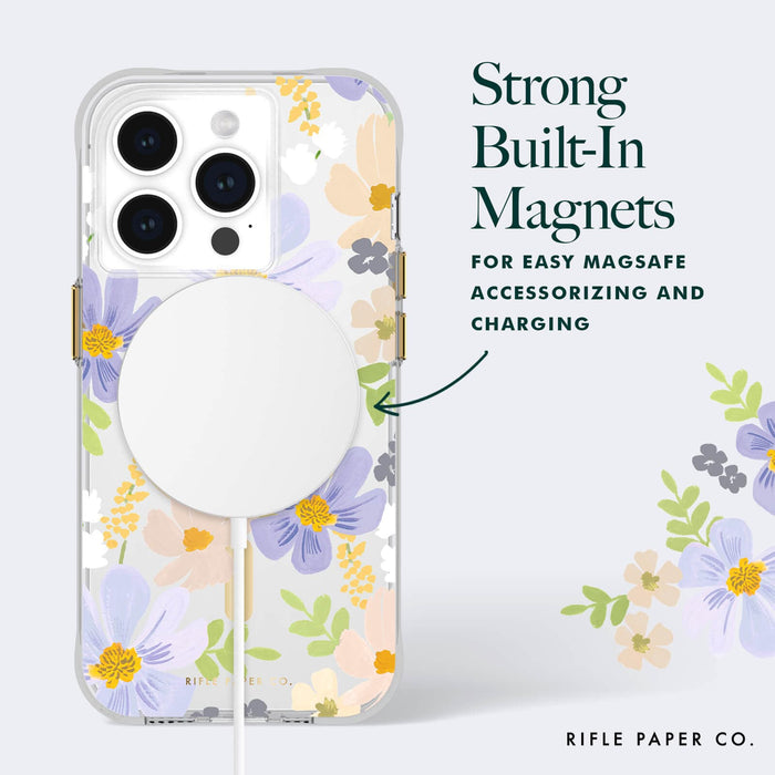 Casemate iPhone 15 Pro Rifle Paper Co. Pastel Marguerite MagSafe