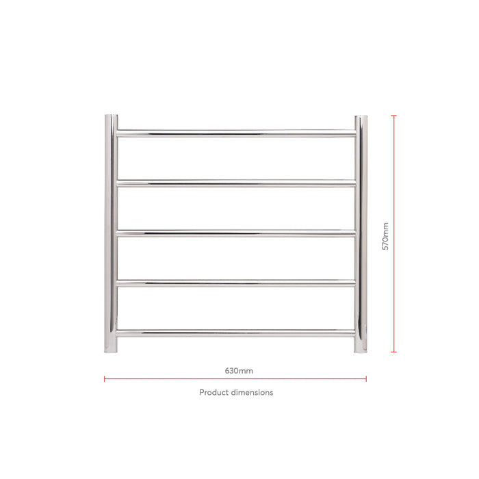 Goldair Heated Towel Rail 5 Bar Polished Stainless Steel