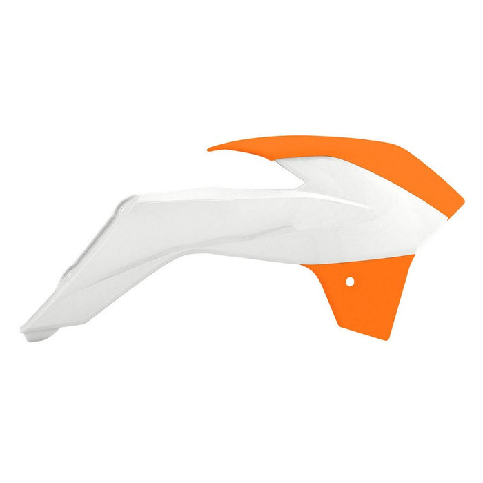 RADIATOR SHROUDS RTECH KTM 85SX 13-16 TC85 14-15 WHITE ORANGE