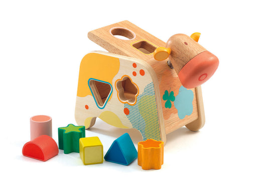 Cachatou Shape Sorter Wood Cow