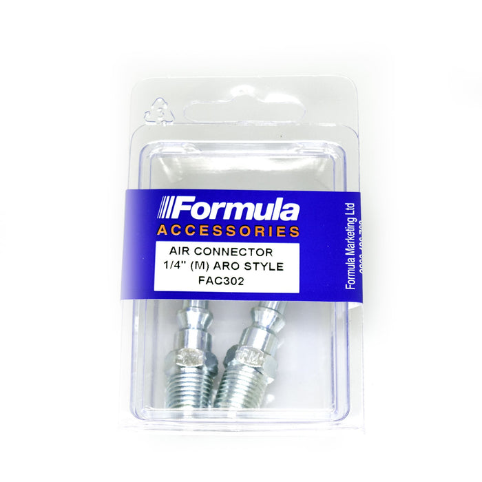 Formula 1/4" aro air connector X 1/4" PIPE MALE 2PK