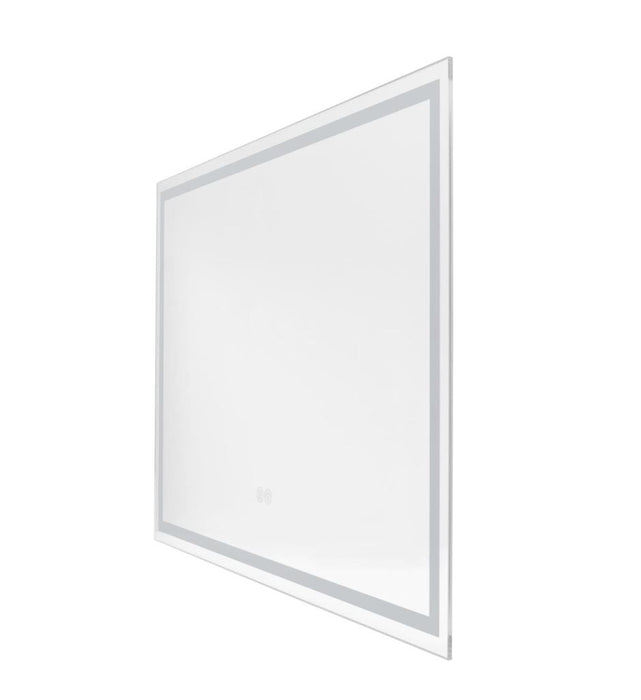 Goldair Bathroom Mirror Square Backlit Mirror H: 500mm, W: 700mm Warm White