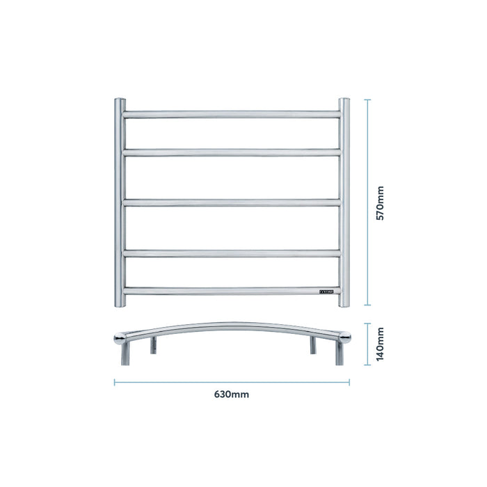 Goldair Heated Towel Rail 5 Bar Stainless Steel