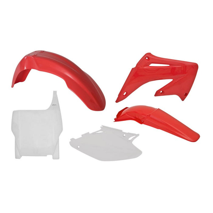 PLASTICRTECH FRONT&amp;REAR FENDERS SIDEPANELS&amp;RADIATOR SHROUDS&amp;FRONT NUMBERPLATE HONDACR125R 250R 04-07