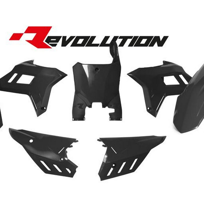 PLASTICS KIT RTECH REVOLUTION HONDA CRF250R 22-23 CRF450R 21-23 BLACK