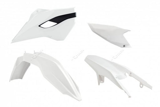 *PLASTICS KIT RTECH HUSABERG TE125 TE250 TE300 FE350 13-14 WHITE