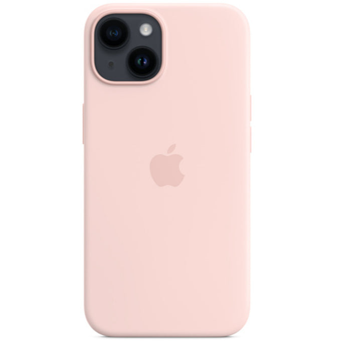 Apple iPhone 14 Silicone Case with MagSafe - Chalk Pink, Soft-touch finish