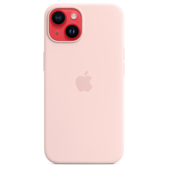 Apple iPhone 14 Silicone Case with MagSafe - Chalk Pink, Soft-touch finish